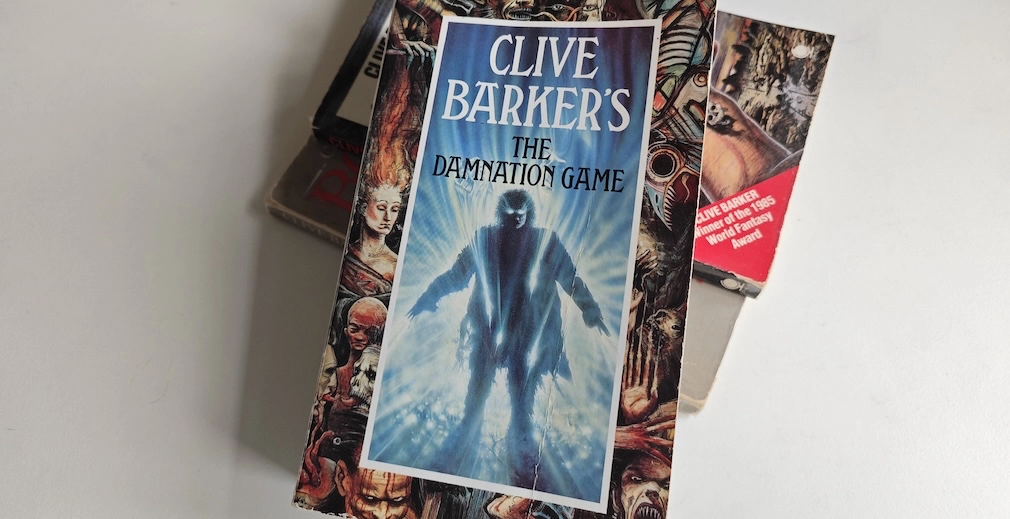 Photo of the book with two of the Books of Blood series behind it.
